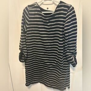 Merona Black and Gray Striped dress